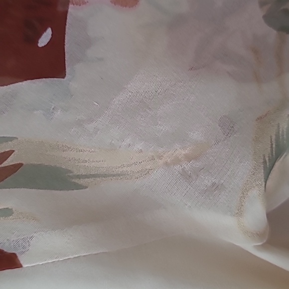 Vintage and Rare Anna Sui 100% Silk Ivory Floral Dress - Picture 10 of 10